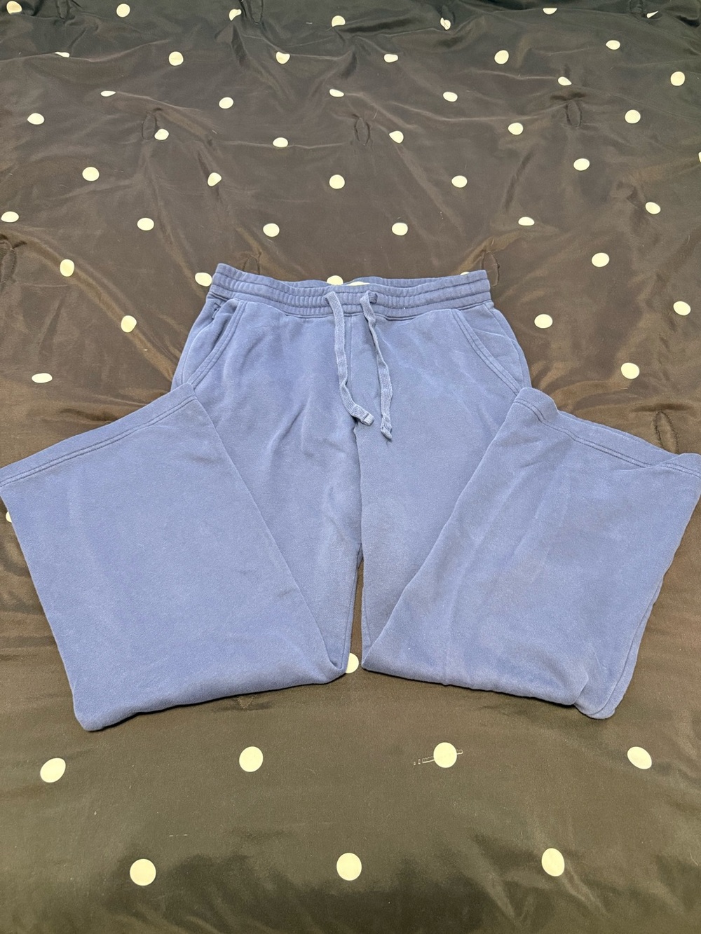 Hollister Navy Blue Fleece Sweatpants